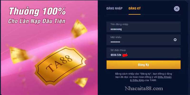 đăng ký chơi bắn cá đổi tiền mặt ta88